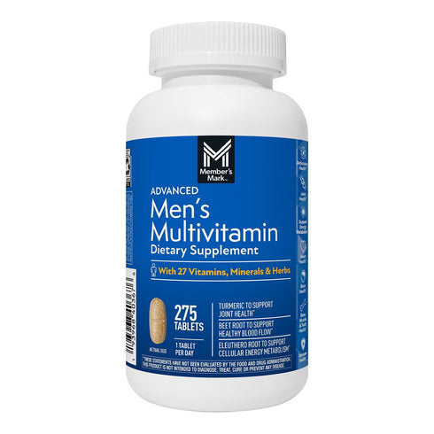 Member's Mark Advanced Men's Multivitamin Tablets, 275 Count