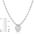 2.95 CT Round Cut Halo Diamond Pendant Necklace in 14K Gold