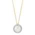 Freshwater Pearl & Diamond Pendant in 14K Gold