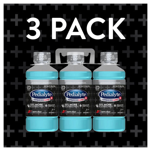 Pedialyte AdvancedCare Plus Electrolyte Solution Berry Frost, 33.8 fl. oz., 3 pk.
