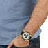 Versace V Ray Brown Leather Watch 44mm Gold Tone
