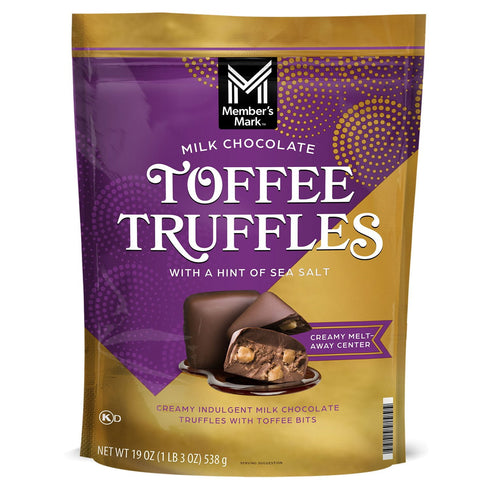 Member's Mark Milk Chocolate Toffee Truffle with Sea Salt, 19 oz Bag