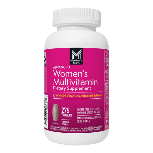 Member's Mark Advanced Women’s Multivitamin Tablets – Daily Nutritional Support, 275 Count