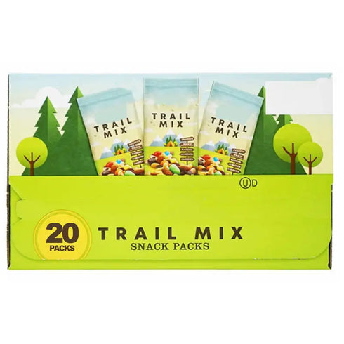 Natural Trail Mix Snack Packs – Crunchy Nuts, Sweet Dried Fruits & Chocolate Bits | Perfect for On-the-Go Snacking, Lunchboxes & Outdoor Adventures | Convenient, Fresh-Sealed Packs
