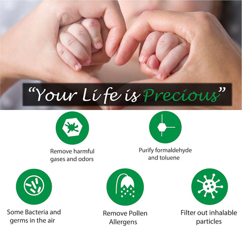 WBM SMART HEPA Air Purifier Replacement Filter – High-Efficiency Activated Carbon Filter