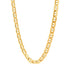 Beveled Mariner Chain Link Necklace in Solid 14K Gold