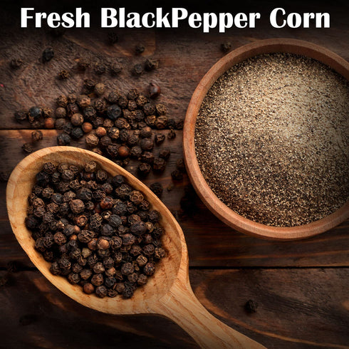 Himalayan Chef Black Pepper Grinder – 1.76 oz | Freshly Ground Gourmet Black Pepper for Cooking