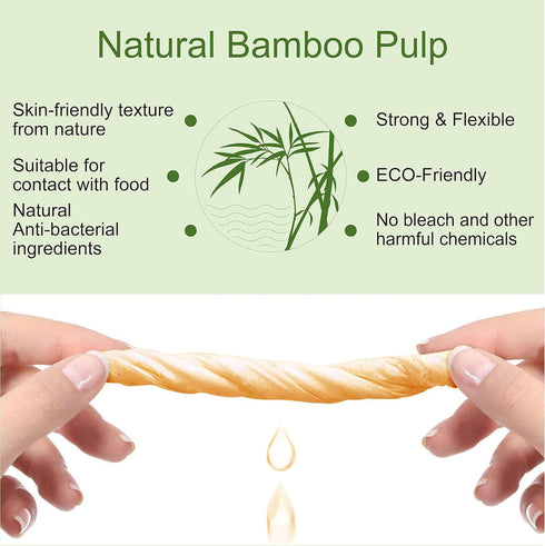 WBM Care Abundance Bamboo Toilet Paper, 10 Super Rolls, 150 Sheets per Roll