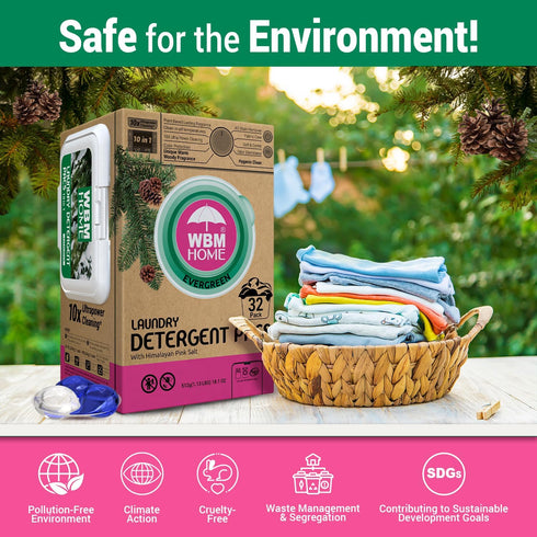 WBM Laundry Detergent Pods | Luxury Ever Green Scent