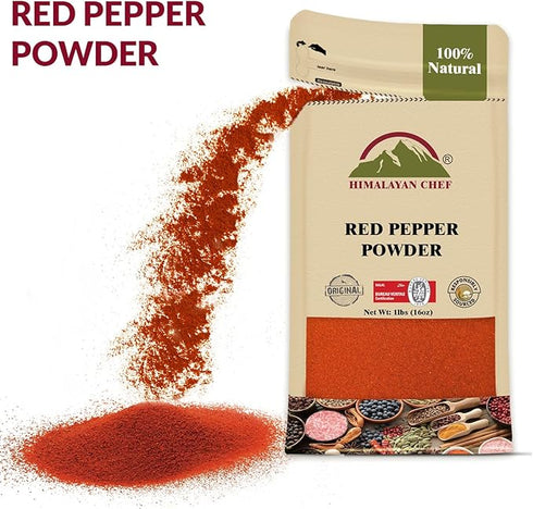 Himalayan Chef Red Chili Powder – 454 g | Pure, Spicy & Authentic Indian Chili Powder for Cooking