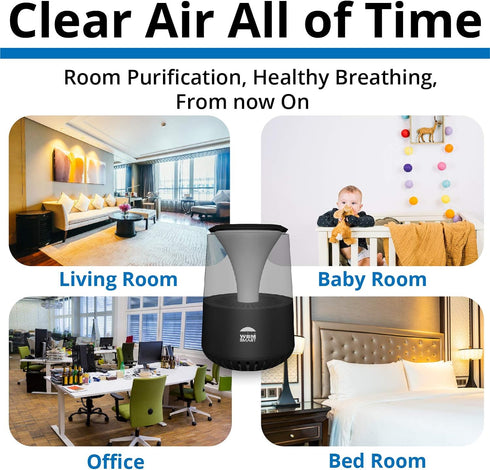 HEPA Air Purifier with Bluetooth Speaker - Black | WBM SMART