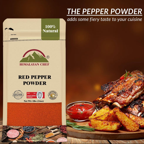 Himalayan Chef Red Chili Powder – 454 g | Pure, Spicy & Authentic Indian Chili Powder for Cooking