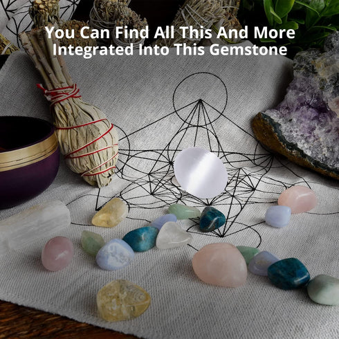 Selenite Crystal Palm Stone - 3 Pcs | HIMALAYAN GLOW