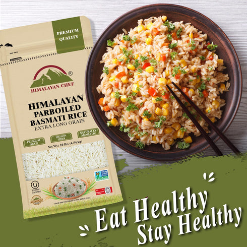 HIMALAYAN CHEF Parboiled Basmati Rice | 10 lbs