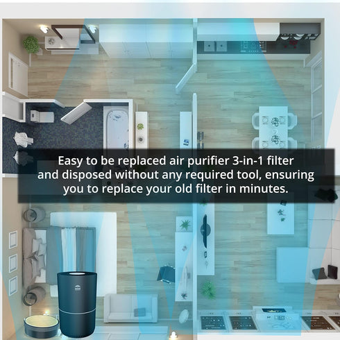 HEPA Air Purifier Filter, High-Efficiency Activated Carbon Replacement | WBM SMART