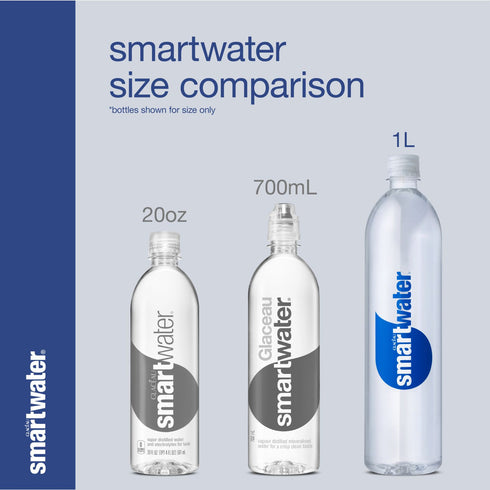 Smartwater Premium Bottled Water, Bottles, 15 pk./1L