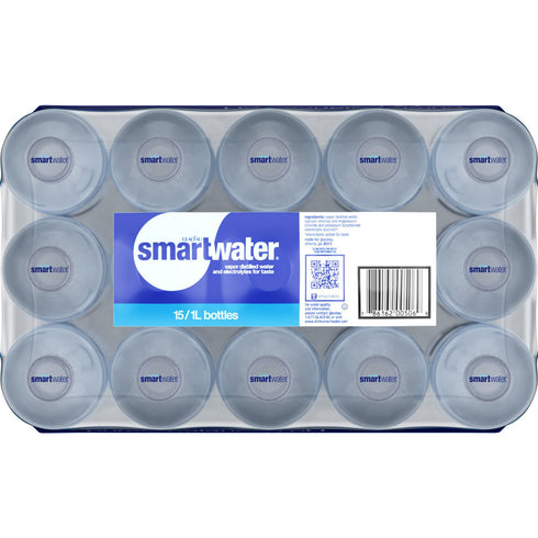 Smartwater Premium Bottled Water, Bottles, 15 pk./1L