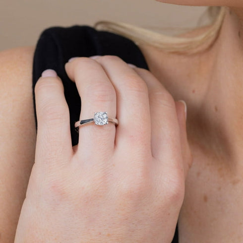 0.23 Carat Total Weight Solitaire Diamond Ring in 14K Gold