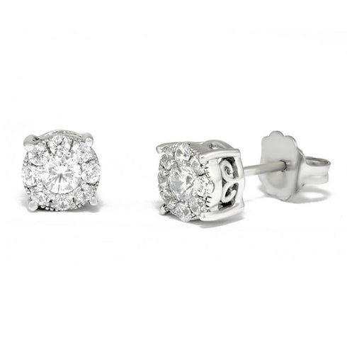 0.50 Carat Total Weight Unity Diamond Stud Earrings in 14K Gold
