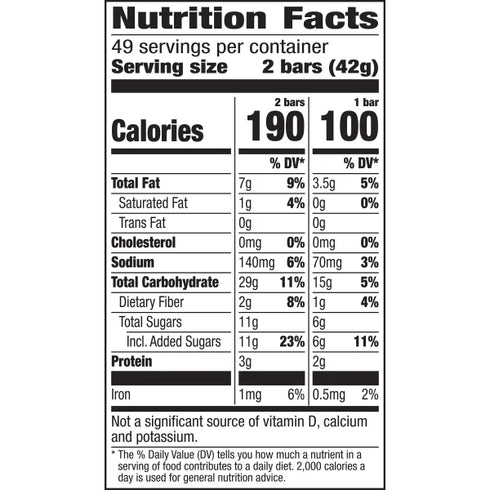 Nature Valley Crunchy Granola Bar, Oats 'n Honey, 1.49 oz, 49-count