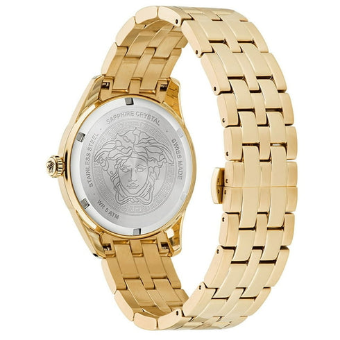 Versace Greca Time Gold Tone Bracelet Watch 41mm
