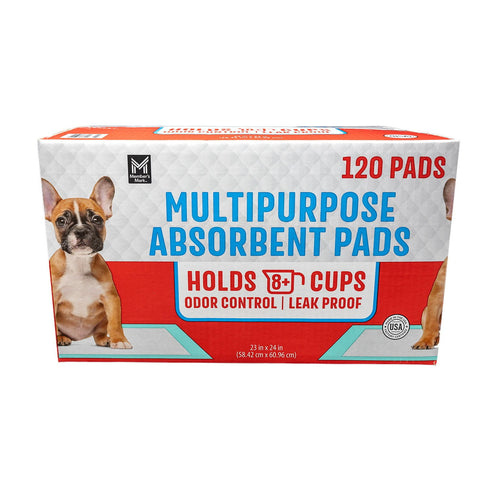 Member’s Mark Multipurpose Absorbent Dog Training Pads, 23" x 24", 120-Count – Indoor Potty & Puppy Pads