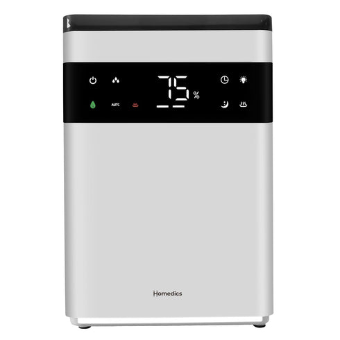 Homedics Premium Warm & Cool Mist Ultrasonic Humidifier – Top-Fill Design with 58-Hour Runtime