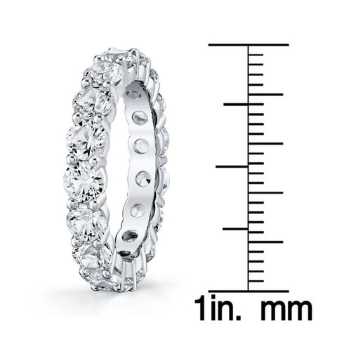 Lab Created White Sapphire Full Eternity Band in 14K Gold