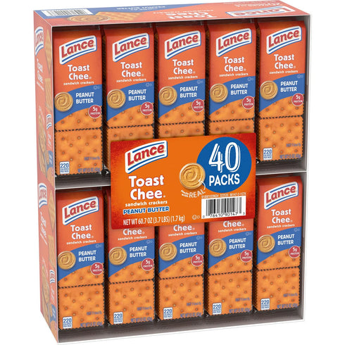 Lance Toasty Peanut Butter Mini Sandwich Crackers 40-Pack