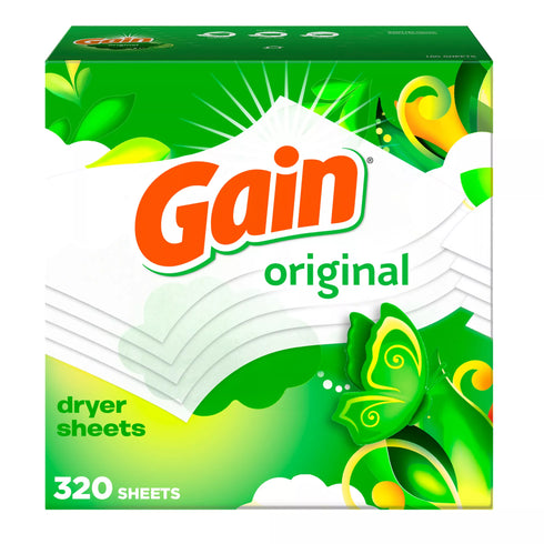 Gain Dryer Sheets with Wrinkle Release - Original Scent, 320 ct.