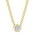 0.18 CT Diamond Bezel Pendant Necklace in 14K Gold