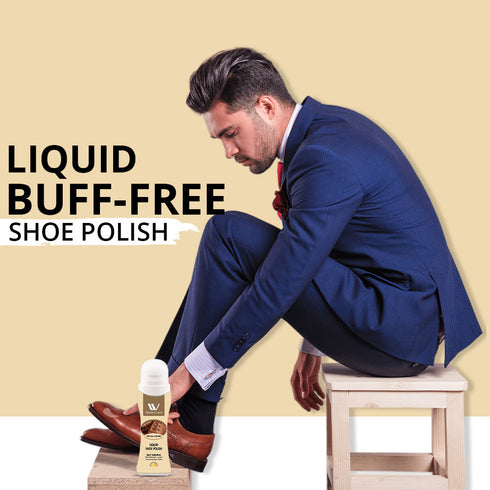 WBM Liquid Shoe Polish – Neutral, 2.53 oz | Quick Shine & Protection for All Shoe Colors