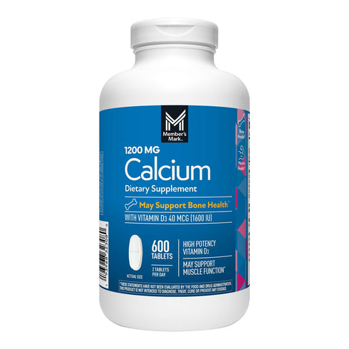 Member's Mark Calcium with Vitamin D3 Tablets, 600 Count