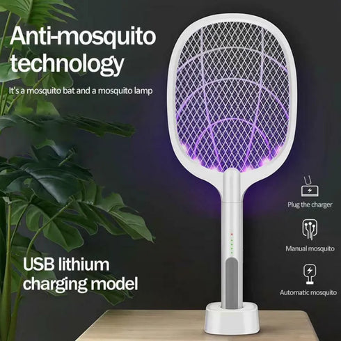 WBM SMART 2-in-1 Bug Zapper Racket – Electric Mosquito & Insect Killer