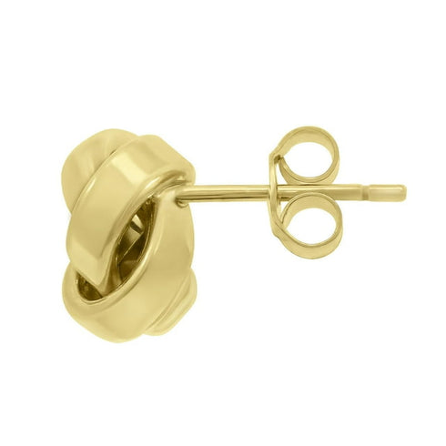 Love Knot Stud Earrings in Solid 14K Gold