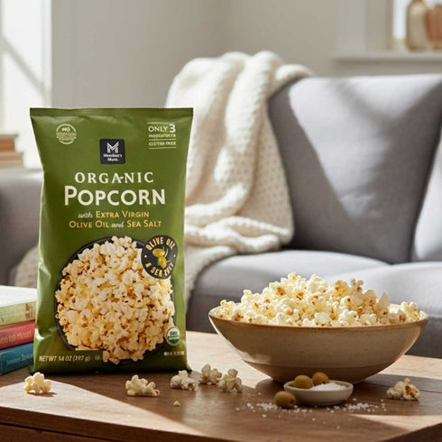 Member's Mark Organic Sea Salt Popcorn with Extra Virgin Olive Oil, 14 oz