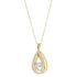 0.75 CT Dancing Diamond Pendant Necklace in 14K Two-Tone Gold