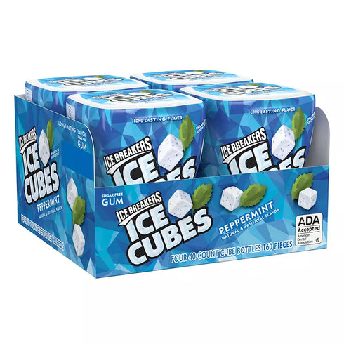Ice Breakers Ice Cubes Peppermint Sugar-Free Gum, 4 pk./40 ct