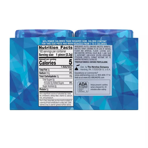 Ice Breakers Ice Cubes Peppermint Sugar-Free Gum, 4 pk./40 ct