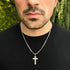 Reversible Cross Pendant Chain Necklace in Sterling Silver