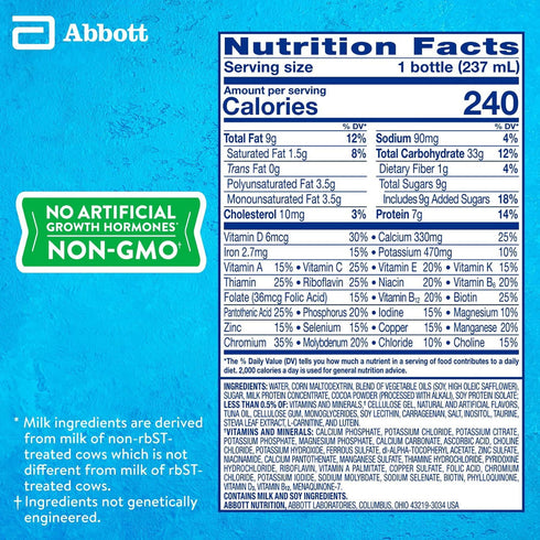 PediaSure Grow and Gain Nutrition Shake for Kids, Chocolate, 8 fl. oz., 24 pk