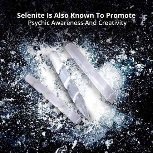 Selenite Wand & Spiral Wand - 3 Pcs | HIMALAYAN GLOW