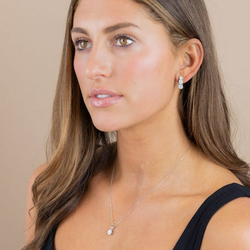 0.23 CT Round Cut Diamond Pendant Necklace in 14K Gold