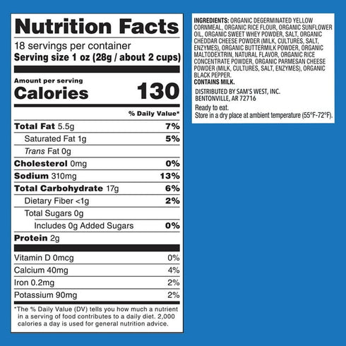 Member's Mark Organic White Cheddar Puffs, 18 oz