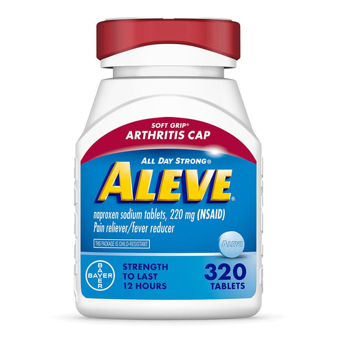 Aleve Soft-Grip Arthritis Pain Relief Caplets, Naproxen Sodium 220 mg, Long-Lasting NSAID, 320 ct.