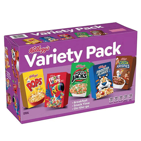 Mini Cereal Boxes Variety Pack, 25 Count – Assorted Favorite Cereals in Individual Boxes