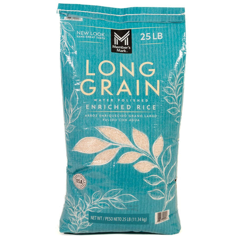 Member’s Mark Long Grain White Rice, 25 lb Bulk Bag – Premium Quality Rice for Everyday Cooking