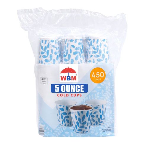 WBM Printed Paper Bath Cold Cup 5 oz., 450 ct.