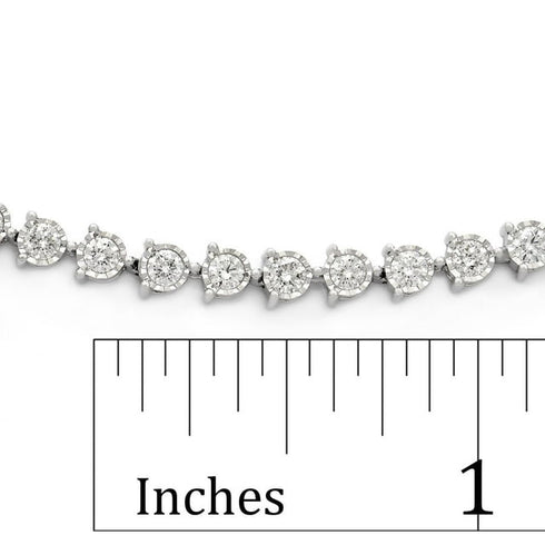 Round Cut Diamond Tennis Bracelet in 14K Gold
