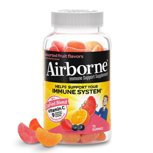 Airborne Vitamin C Immune Support Gummies, 750 mg Vitamin C per Serving, Delicious Fruit Flavors, 75 ct.
